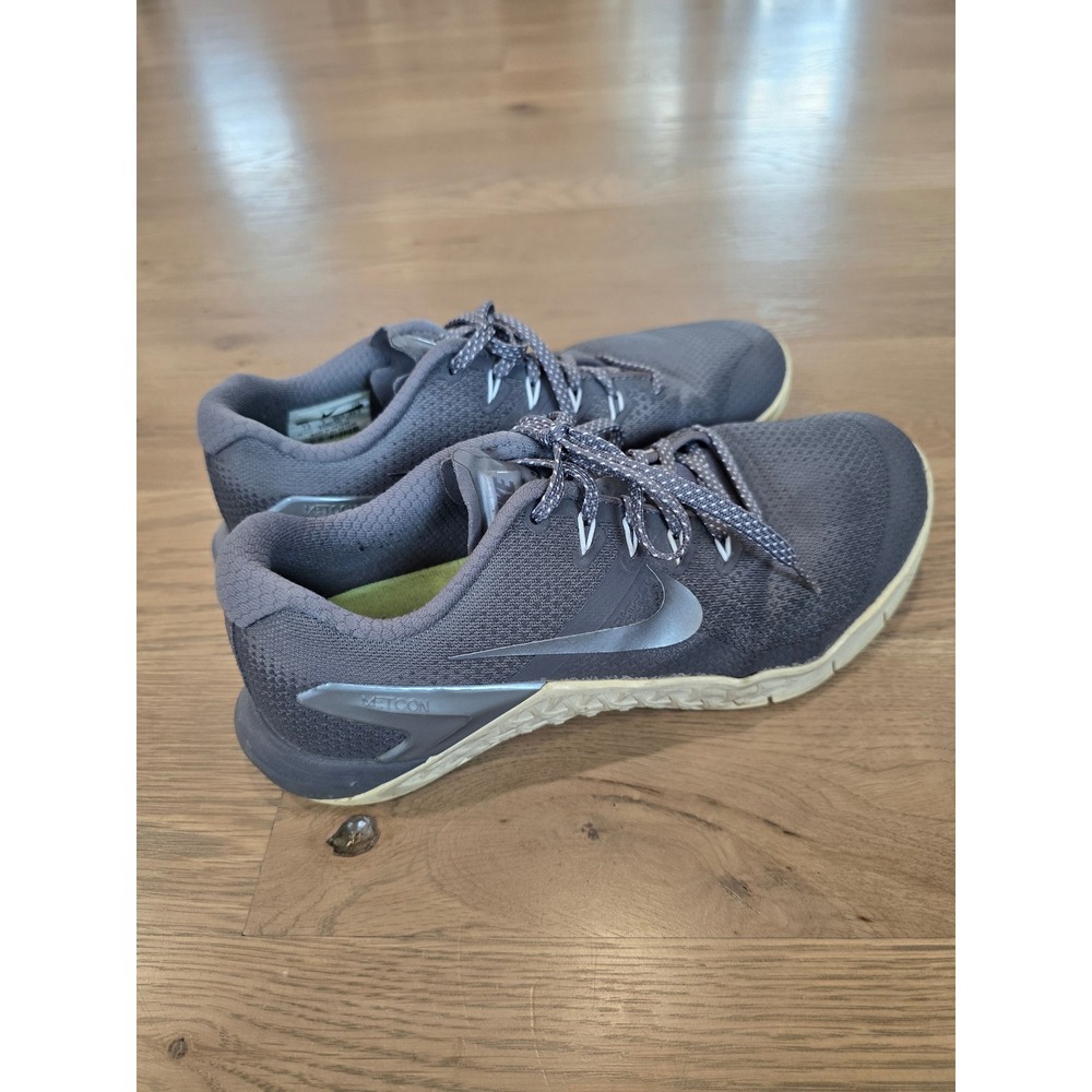 Nike Metcon 4 Grey Silver Training Shoes Women 7.5 924593-001 CrossFit Sneaker